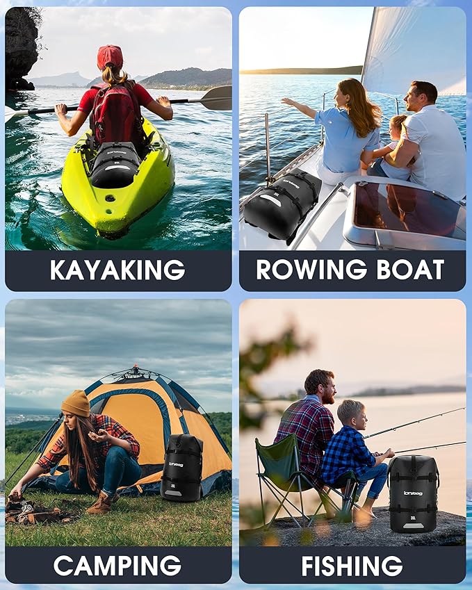 IDRYBAG Waterproof Backpack for Travel Kayaking Boating Swimming Floating Paddle Boarding - Submersible Dry Bag 35L/55L/85L
