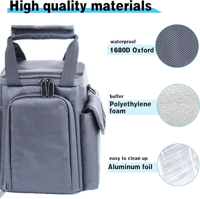 Waterproof Travel Bag Compatible with Anker SOLIX C300 Portable Power Station Outdoor 288Wh LiFePO4 BatteryPower Bank Station Storage Case Cover with Two Pockets and Adjustable Strap