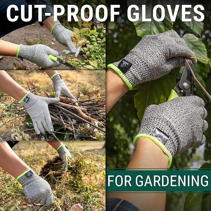 BeaverCraft BSH4F Bushcraft Knife CRG_M Whittling Woodworking Gloves Gloves for Food Prep