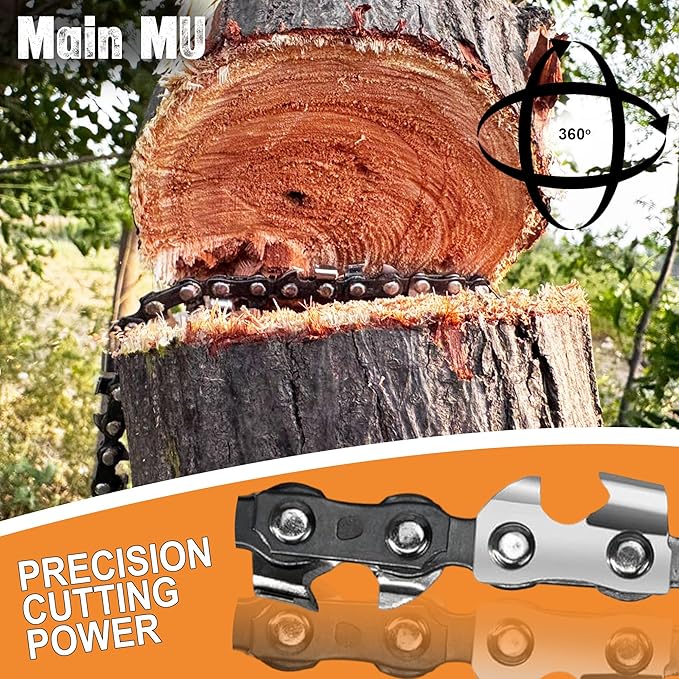 55 Inch High Limb Rope Saw with Dual Sided 70 Teeth 360° Chain – Manual Hand Saw for Tree Branch Cutting – Fast Portable &amp Durable Outdoor Tree Trimming Tool Kit