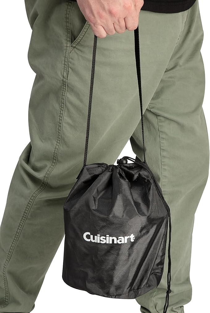 Cuisinart Cleanburn Smokeless Tabletop Fire Pit 7.5” Lightweight Portable Smokeless Fire Pit with Removable Base for Ash &amp Carry Bag Small Outdoor Heater for Patio Camping &amp RV Portable He
