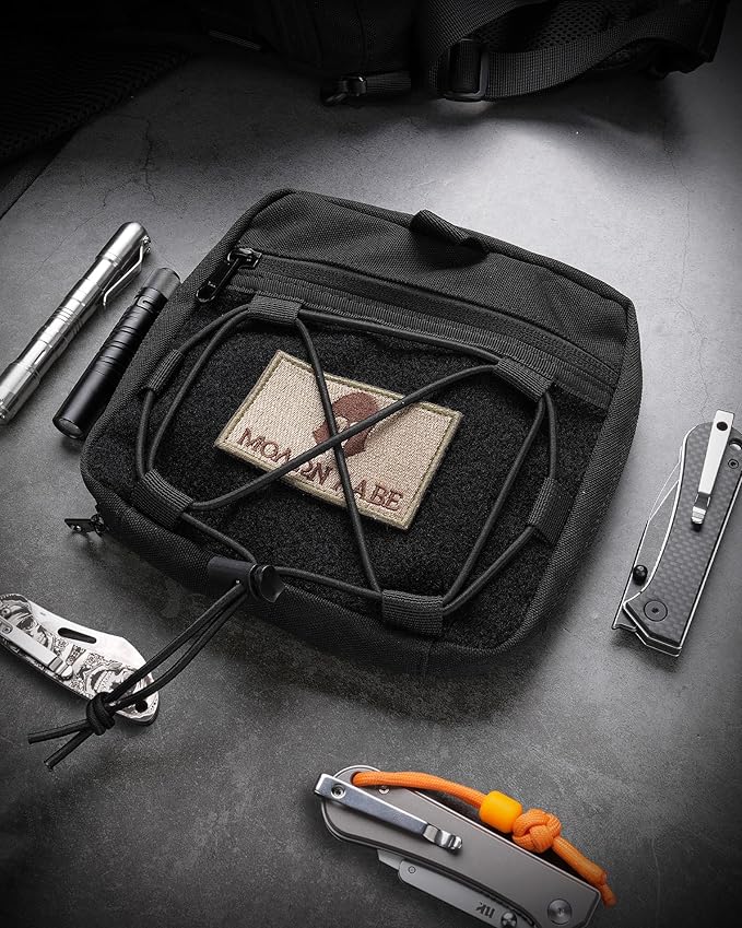 VIPERADE CHP3 Small Tactical MOLLE Admin Pouch Utility EDC Tool Bag Organizer with Elastic Cord Modular Pouch Attaches to Backpacks Vests Belts