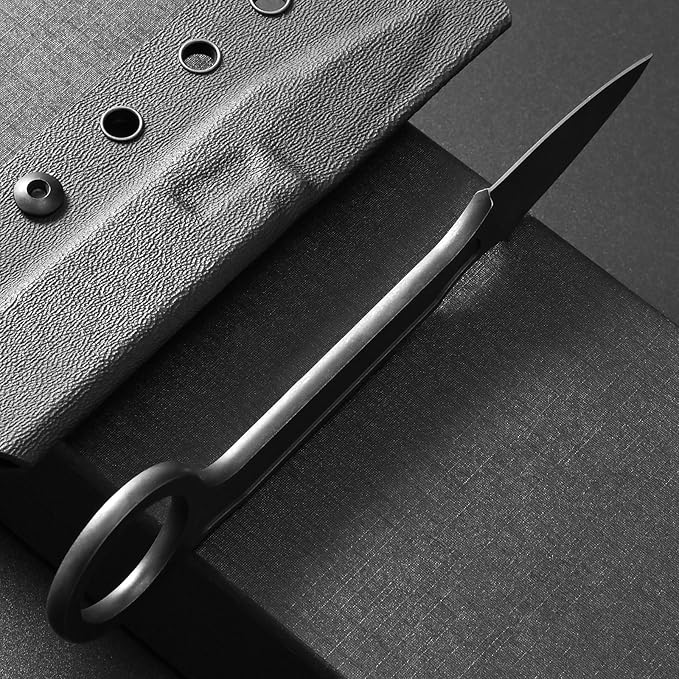 Ccanku C1134 Fixed Blade Knife D2 Blade Stainless Steel Handle Claw Knife for Survival Camping Outdoor EDC Tool with K Sheath(Blade)