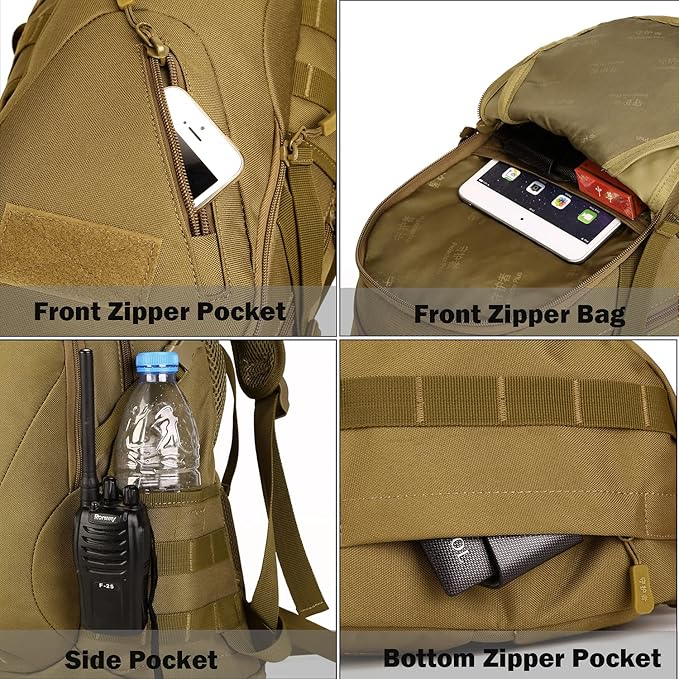 CREATOR Motorcycle Backpack for Men 20L Tactical Military Bag Outdoor Molle Backpack Army Assault Pack for Men