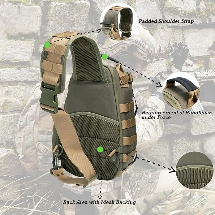 NICGID Tactical Military Backpack Daypack Molle Army Assault Pack Bug Out Bag Travel Fishing Hiking Trekking Rucksack
