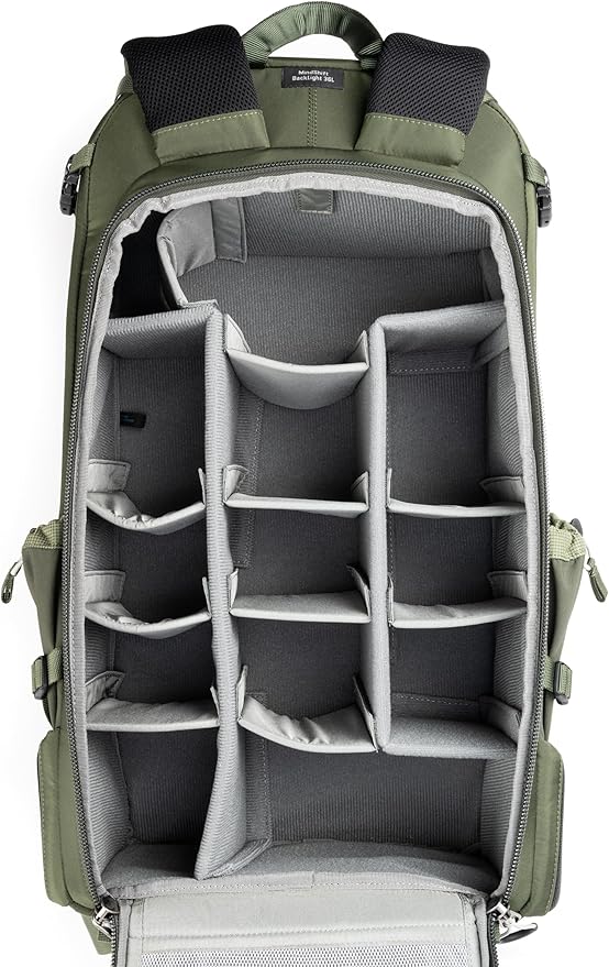 Think Tank BackLight 36L Camera Daypack Backpack for DSLR Mirrorless Photography and Video - Montane Green