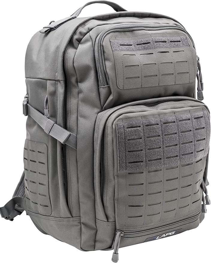 LAPG Atlas 24 Hour Tactical Backpack for Men &amp Women Large Hiking Camping Bug Out Backpack Combat Survival Gear Bag Grey