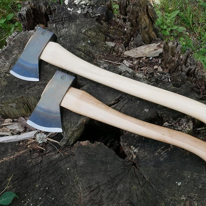 COUNCIL TOOL Hudson Bay Camp Axe - 2 lbs Hand Axe with 24 Curved Hickory Handle &amp Hardened Poll - SU20HB24C