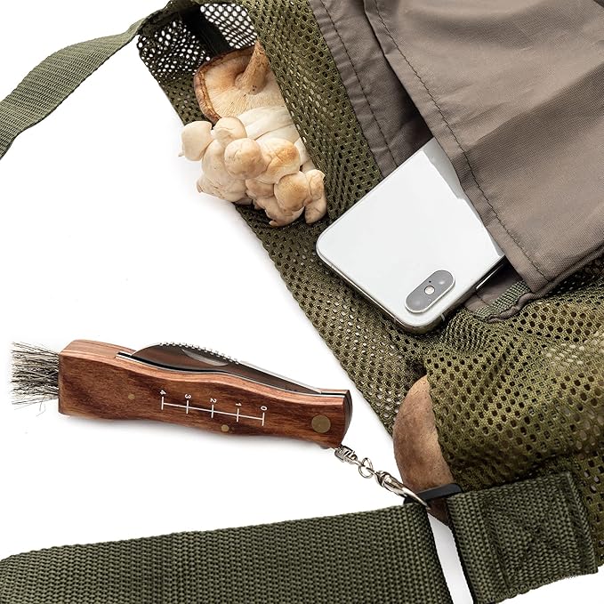 Foraging Bag - Mushroom Foraging Kit with Bag and Knife Great for Mushroom Decor Lovers