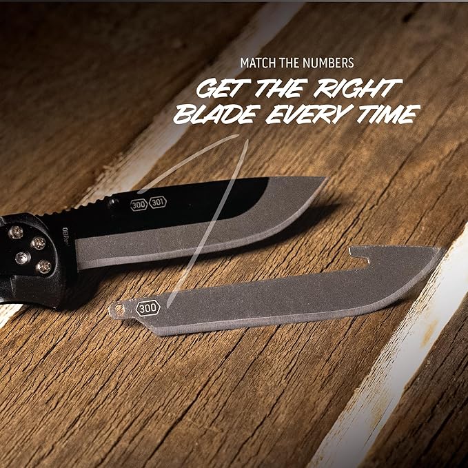 OUTDOOR EDGE 3.0 RazorLite EDC Knife (Blue) - Replaceable Blade Knife with Pocket Clip Lightweight Everyday Carry Utility Knife for Hunting Camping &amp Survival – Includes 4 Stainless Steel Drop-