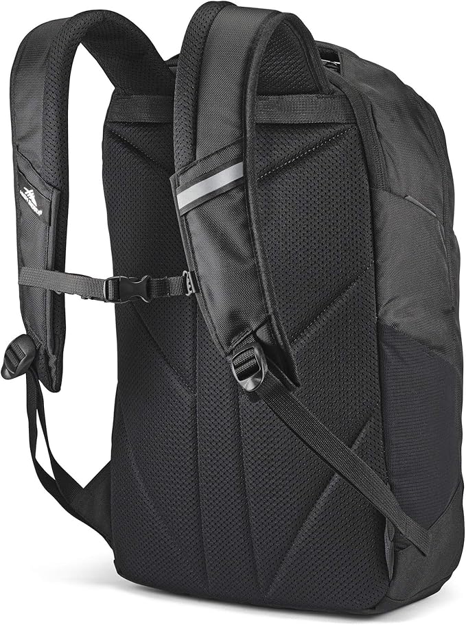 High Sierra Swerve Pro Backpack with Laptop Pocket + Tablet Sleeve Fits most 17” Laptops 27L Black