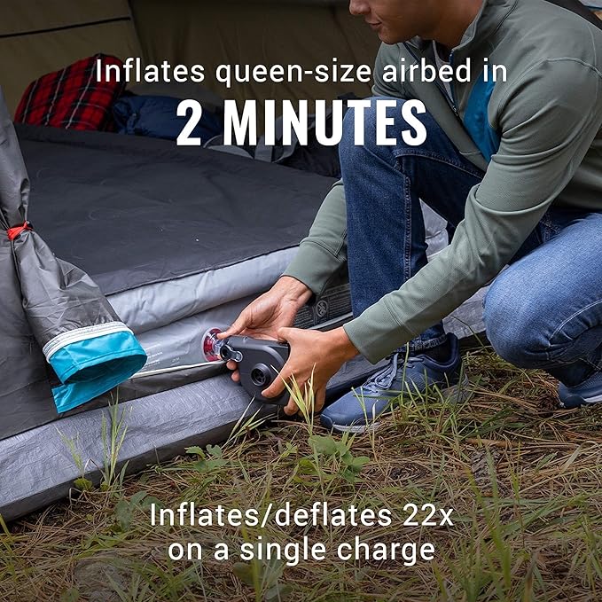 Coleman OneSource Rechargeable Outdoor Camping Gear: Camp Shower Cordless Vacuum Fan Speaker &amp Air Pump Options with Included Rechargeable Battery