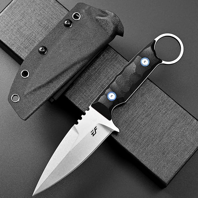 Eafengrow EF152 Fixed Blade Knife K110 Steel Blade G10 Handle Full Tang EDC Tool Knife for Outdoor Working Camping Hiking