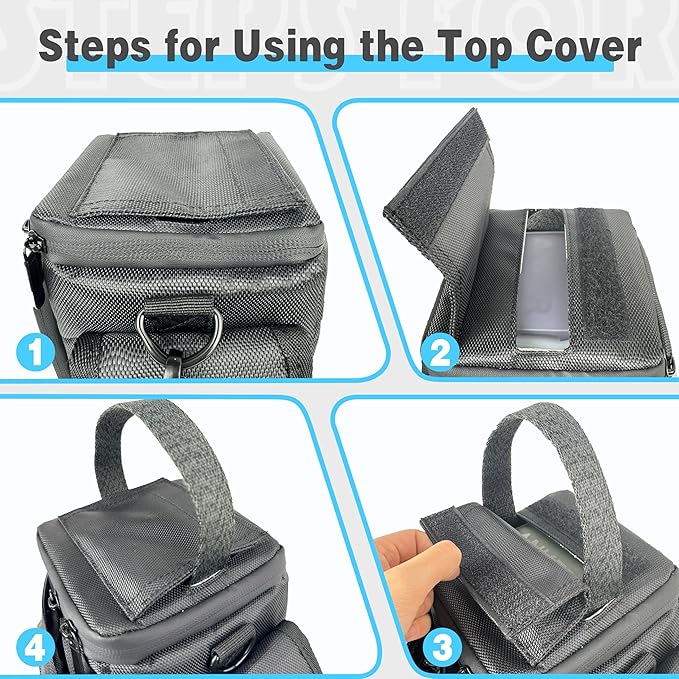 Waterproof Travel Bag Compatible with Anker SOLIX C300 DC Power Bank Station Outdoor 288Wh 90000mAhPower Bank Station Storage Case Cover with Two Pockets and Adjustable Strap