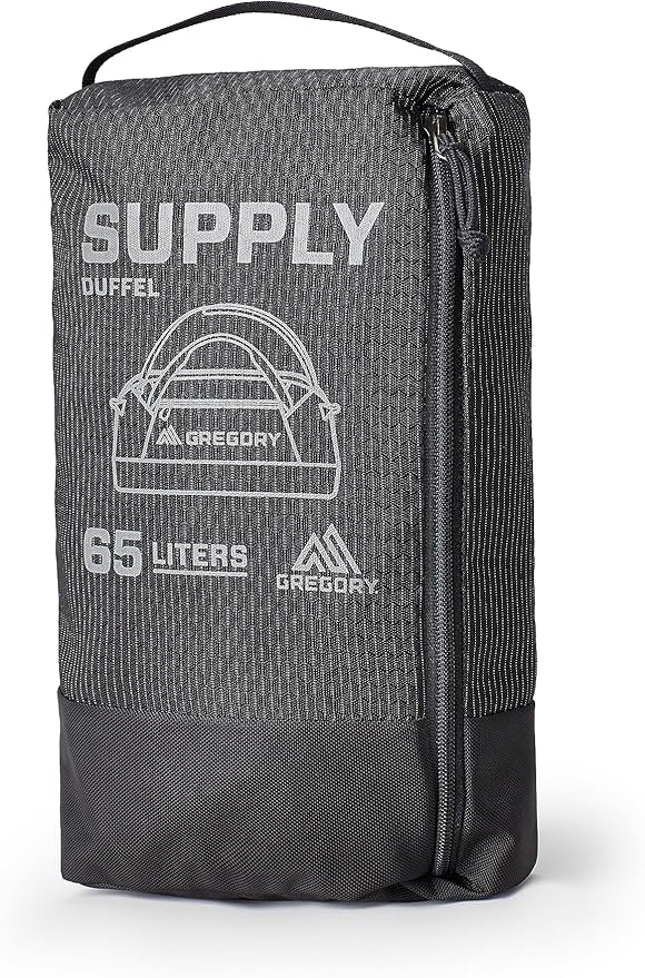 Gregory Supply 65L Adventure Travel/Gear Organization Duffel Bag Tuckable Backpack Straps Packable Water-Repellent Pelican Blue