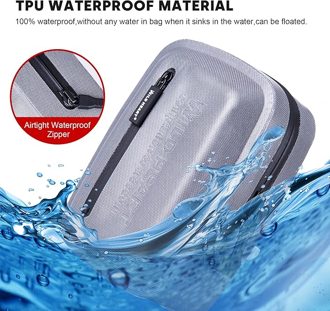 WILD HEART Airtight and Waterproof Small Bag for Medicines/Phone/purse bag- Hang on Waist (Grey)
