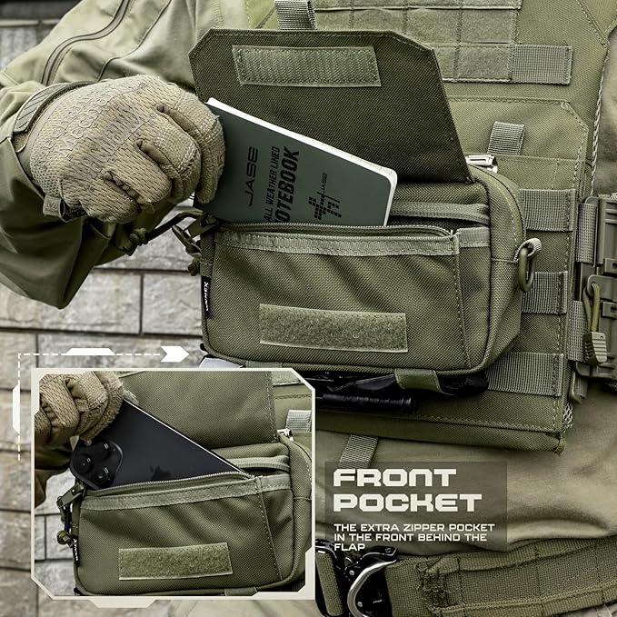 WYNEX Tactical Folding Admin Pouch Molle Tool Bag Utility Organizer EDC Medical Bag Modular Pouches Tactical Attachment Admin Pouch