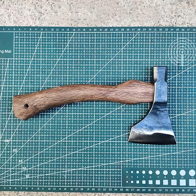 Mastiff Gears® Master Hand-Forged Mini Hatchet Wooden Handle Camping Axe Wood Splitting Axe for Camping bushcraft Hunting Survival Enthusiast