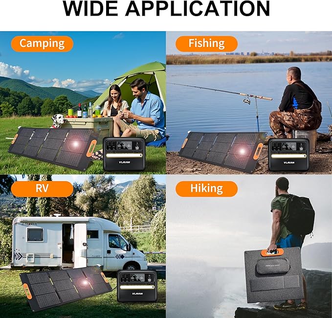 200 Watt Solar Panel200W Solar Panelfor Power Station GeneratorCharger with MC4 Output3-in-1 DC Connector23.5% High Efficiency for Outdoor Camping RV Travel(200W)