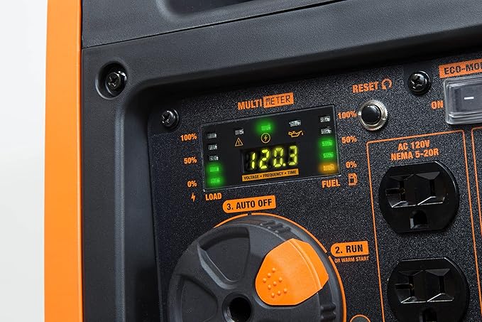 WEN 56455i Super Quiet 4500-Watt RV-Ready Portable Inverter Generator with Fuel Shut-Off and Electric Start Black