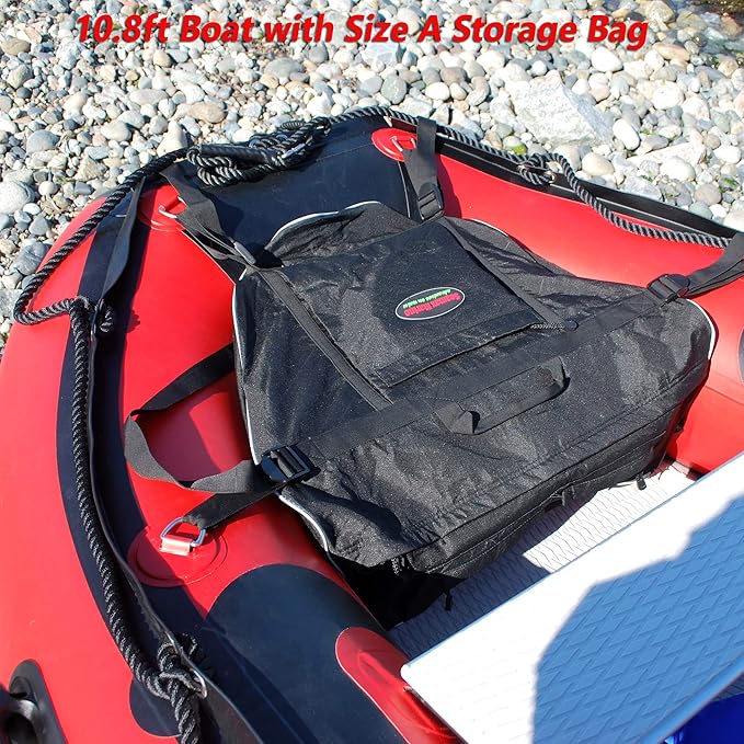 Seamax Sunlitec Front Accessory Storage Bow Bag for Inflatable Boat with Reflective Line
