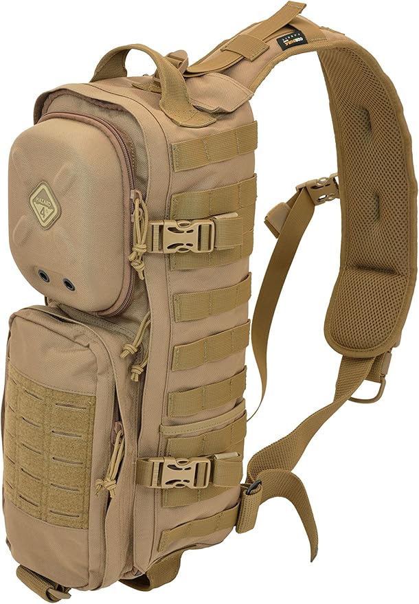 HAZARD 4 Plan B - Go-Bag Sling Pack With Molle Cross Body EDC Bag Travel Hiking Outdoor Activity (11.8 L) (Coyote Plan-B '17)