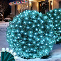 Led Christmas Net Lights for Bushes 132LED 6FT x 6FT Connectable UL Certified Net Lights for Bushes Tree Shrubs Xmas Trunk Green Wire Christmas Decorations