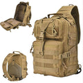 Tactical Sling Backpack with Molle System - Military Rover Shoulder Bag for EDC Outdoor Range &amp Daily Carry (Brown)
