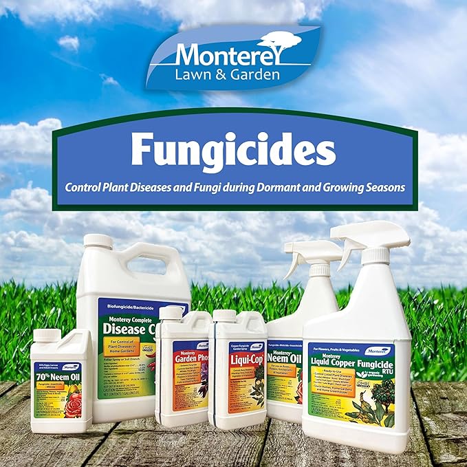 Monterey Liqui-Cop Bundled with Garden Measuring Spoon - Copper Fungicidal Garden Spray for Disease Prevention in Plants Ready to Spray 1 Quart