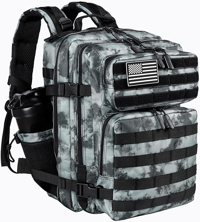 LHI Tactical Military Backpack for Men and Women 25L/35L Army Assault Pack Bag Small Rucksack with Bottle Holder