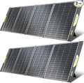 800W Portable Solar Panel 2pcs 400W Portable Solar Panels 39V 23% Efficiency Foldable IP67 Waterproof Adjustable Kickstands Off-Grid Power Smart Sunlight Alignment via Suncast for Camping RV