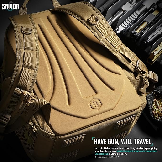Savior Equipment SEMA Compact Tactical Range Pistol Backpack w/ 3 Gun Rug Sleeve