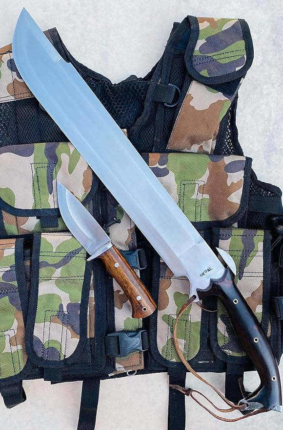 EGKH-18 Predator EUK Knife Survival Machete Hand Forged Blade Khukuri - Full Tang Knives Made in Nepal