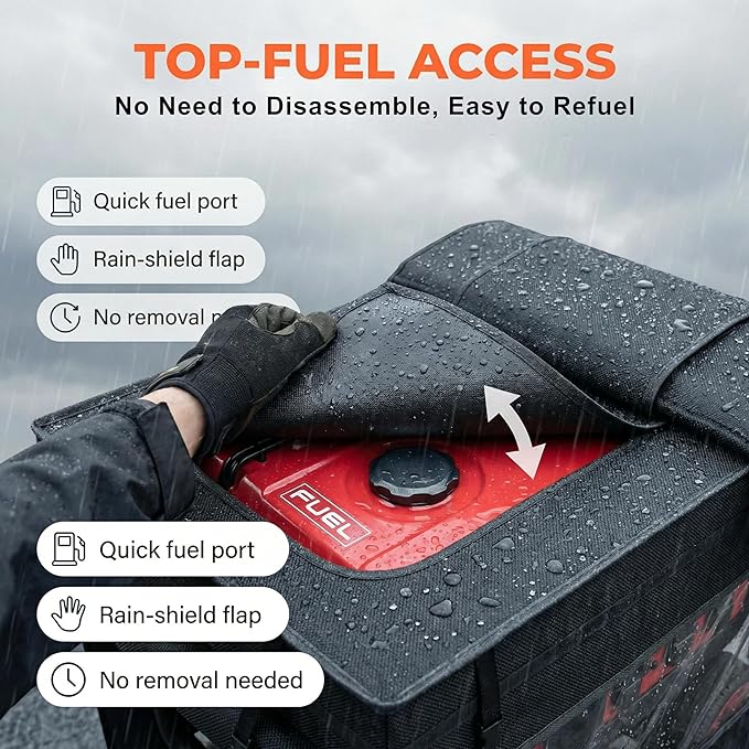 Generator Covers Generator Covers While Running 32X24X24 inches Top Can be Opened With Tool Bag and Visual Operation Window Suitable for 3000W-12000W Frame Generator Black.