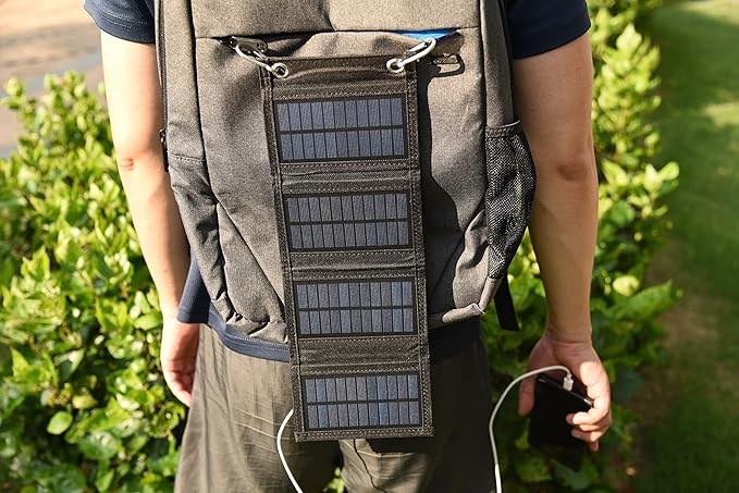 Solar Charger with 6 Watt Portable Solar Panel for 1.2V AA &amp AAA Ni-MH Ni-CD Rechargeable BatteriesWith 6 Watt Solar Panel and 4-Bay USB AA &amp AAA Charger
