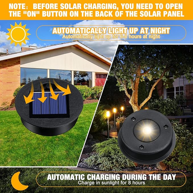 24 Pieces Replacement Solar Light Top Parts Waterproof Warm White LED Solar Panel Hanging Lantern Lids Outdoor Solar Lantern Light Lids for Hanging Lanterns Patio Garden Decor (2.76 Inch)