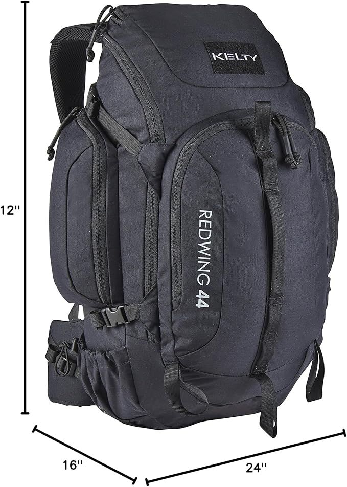 Kelty Redwing Tactical Backpack - Built to Military Specification Army Backpack Durable &amp Strong Built to Last Aluminum Stays Ideal for Military Police Outdoors Hiking or Bug Out Bag | Black