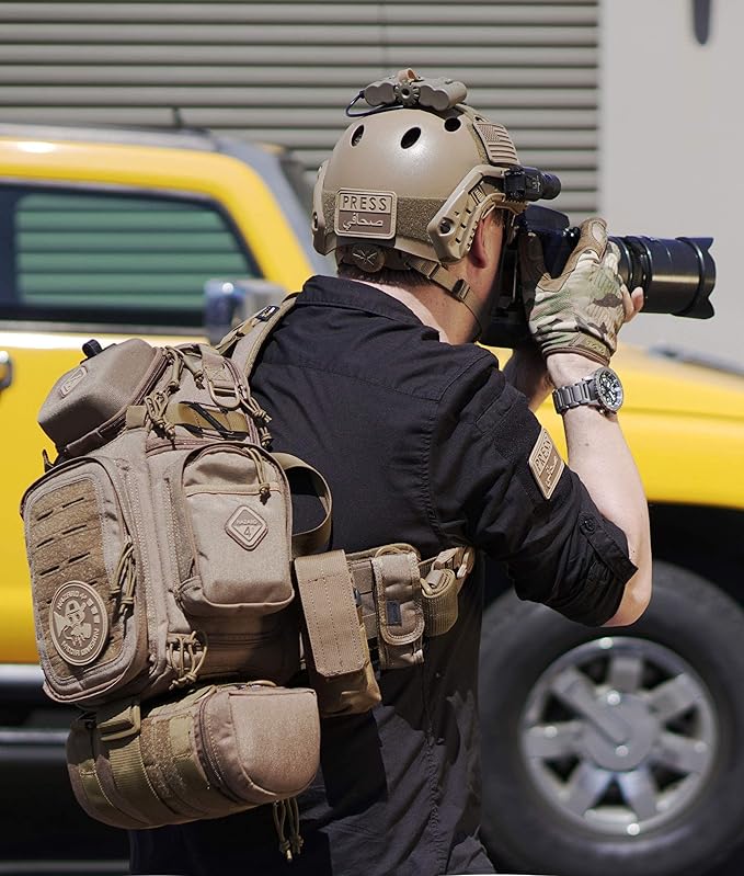 Freelance(TM) photo and drone tactical sling-pack by Hazard 4(R) - Coyote  7.5 x 7.9 x 14.9