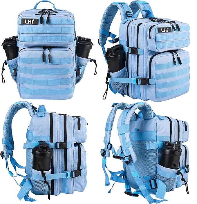 LHI Tactical Military Backpack for Men and Women 25L/35L Army Assault Pack Bag Small Rucksack with Bottle Holder