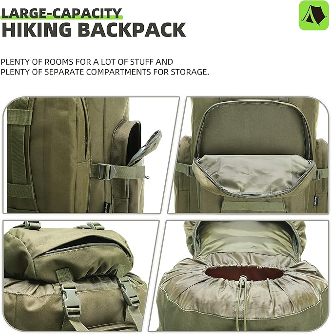 100L Camping Hiking BackpackMolle military Tactical rucksack backpackWaterproof Lightweight Hiking Backpack