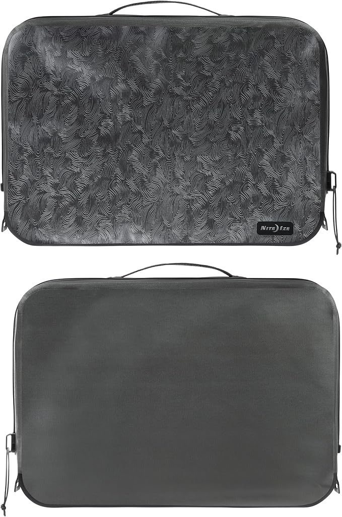 Nite Ize RunOff Waterproof Packing Cube - Waterproof Packing Cube for Travel - Dry Travel Bag with Compression - Charcoal Large