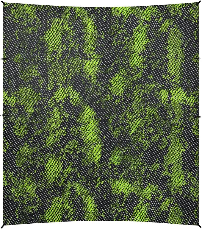 ALAZA Green Black Snake Print Beach Tent Sun Shelter UPF50+ Protection Beach Shade Canopy w/ 4 Sandbags for Outdoor Camping Fishing Backyard Fun Picnic 10x9 ft