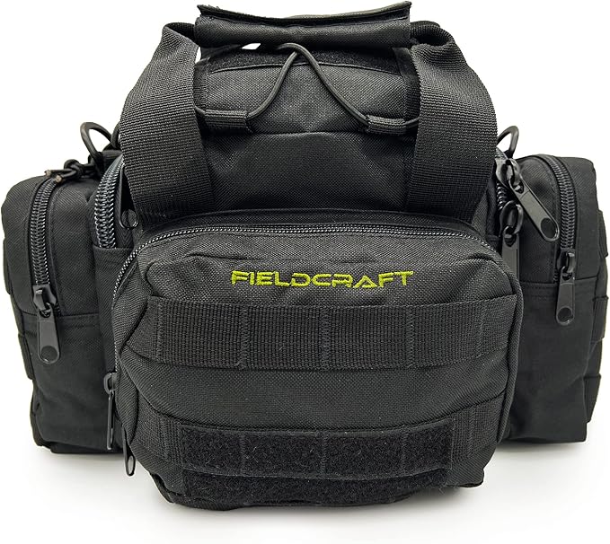 Compact Range Shooting Hunting Hiking Tactical Bag Military MOLLE Waist Shoulder Strap Pack Gear Pistol Handguns Gun Ammo