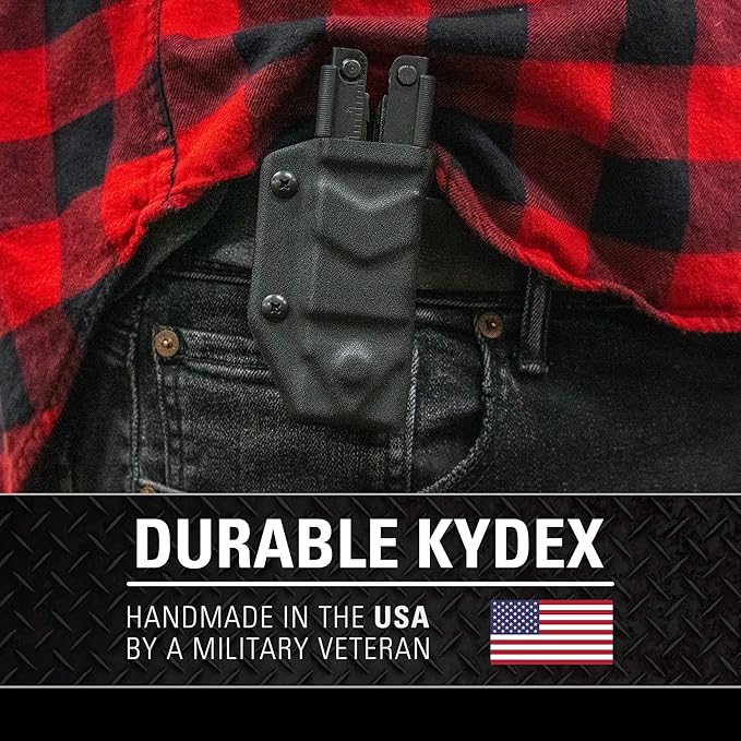 Clip &amp Carry Kydex Multitool Sheath for Gerber MP600 ~Fits bluntnose &amp needlenose Models~ Made in USA (Multi-Tool not Included) Multi Tool Holder Holster