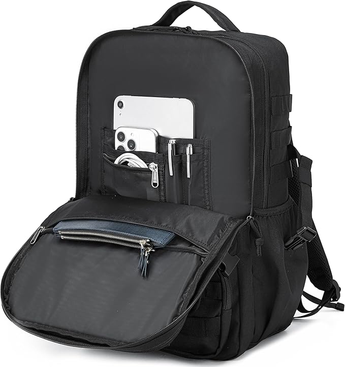 Wotony Tactical Backpack - Military waterproof backpack with multiple pockets and tactical gear for the outdoors (Gray Maple Leaf 35L)