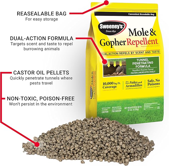 Sweeney's S7002-2 Mole and Gopher Pest Repellent Granule 10 lb