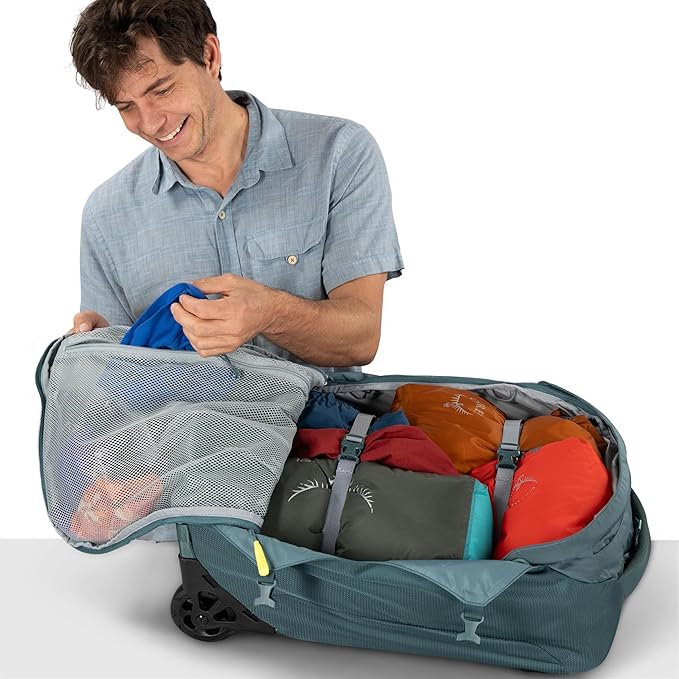 Osprey Farpoint Fairview 36L Wheeled Travel Pack - Carry On Luggage with Wheels - Rolling Backpack Travel Bag Black
