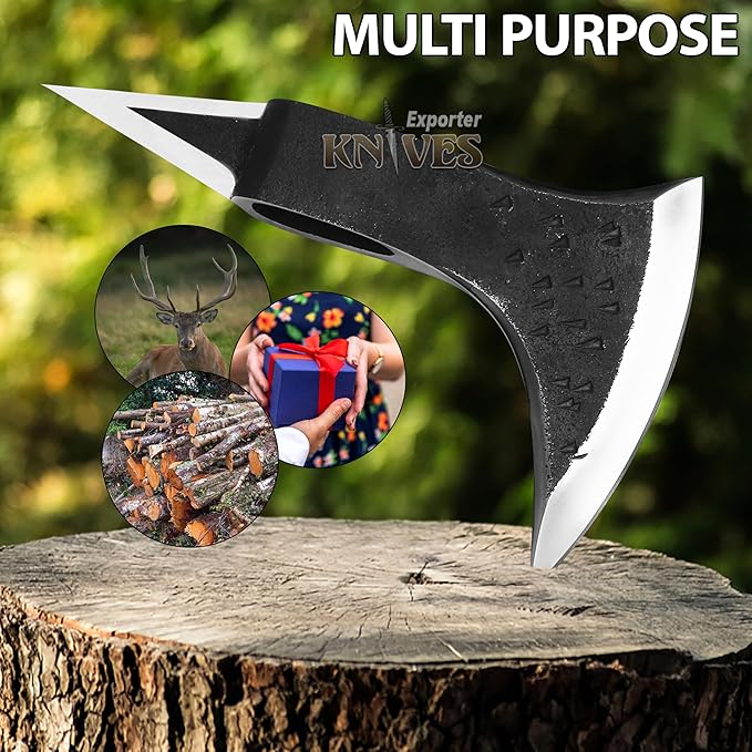 Carbon Steel Bearded Camping Viking Axe Head/Hatchet Head CSH-15 (CSH-16)