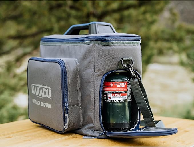Kakadu Outback Shower Carry Bag Rugged Storage Bag with Padded Shoulder Strap &amp Waterproof Liner Designed to Carry and Protect your Outback Shower