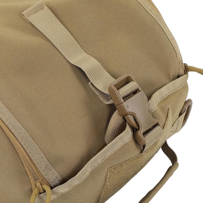 Helmet Bag Pack Camping Helmet Bag Canvas Scratch Prevention Adjustable Helmet Storage Bag for Hard Hats Helmet Military Carrying Pouch for Sports Hunting Shooting (Khaki)